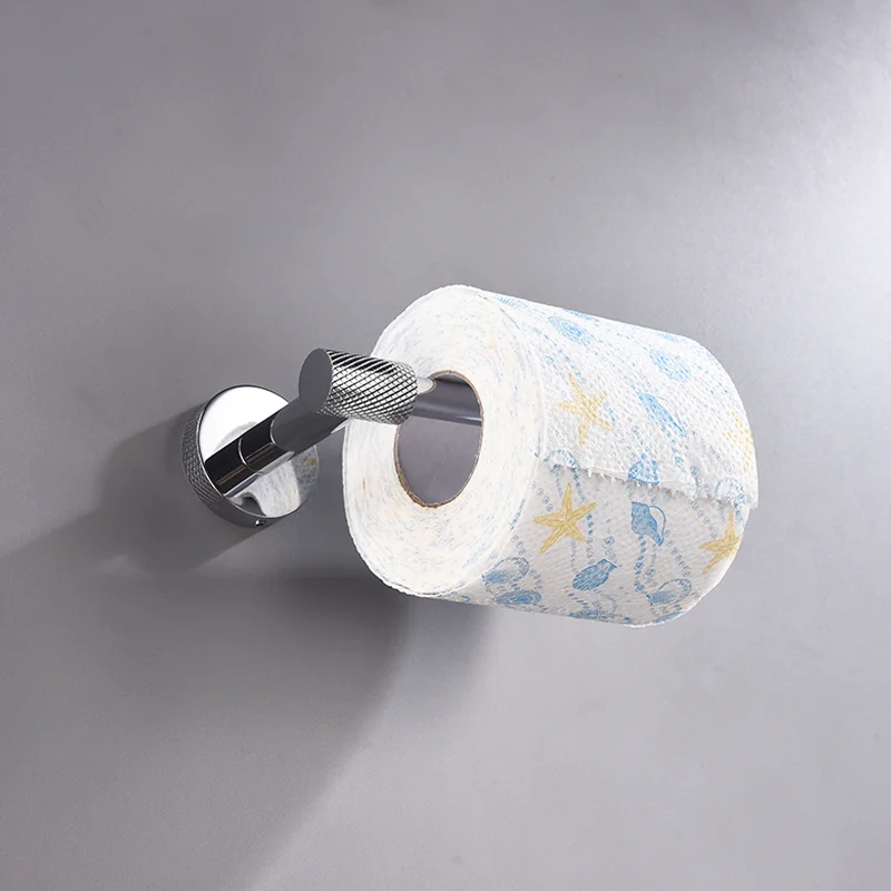 Chrome Plated Stainless Steel Wall Mounted Hand Towel Bar Toilet Paper Holder Bathroom Set