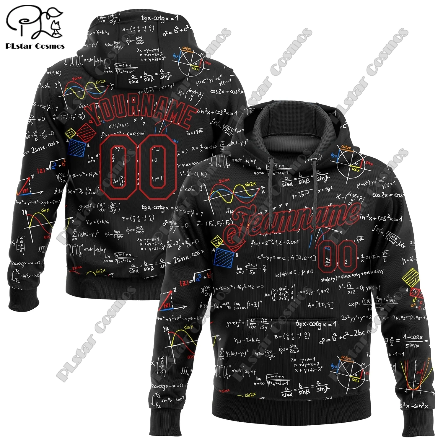 New Customized Hoodie Collection 3D Printed Puzzle Math Pattern Hoodie Women Men Casual Team Gift