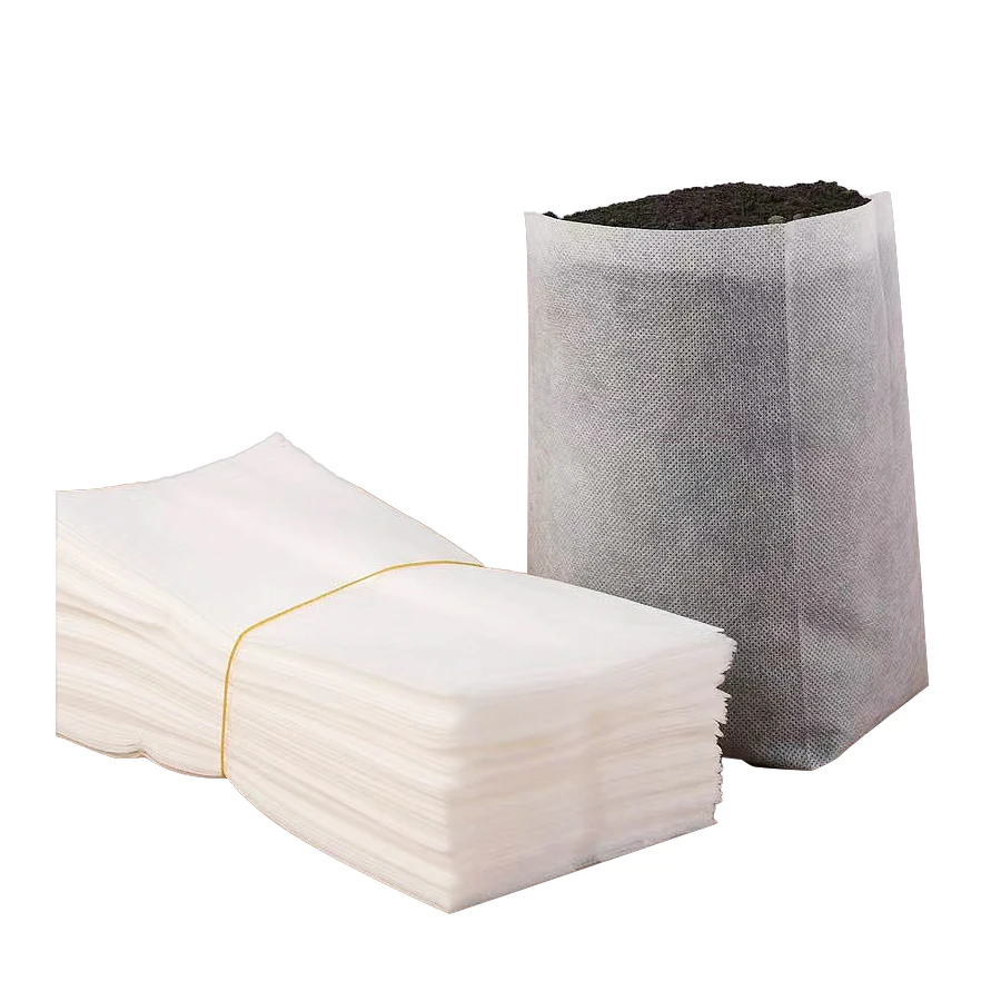 100pcs Non Woven Biodegradable Plants Nursery Bags Seeding Bags Plants Home Garden Greenhouse Supplies