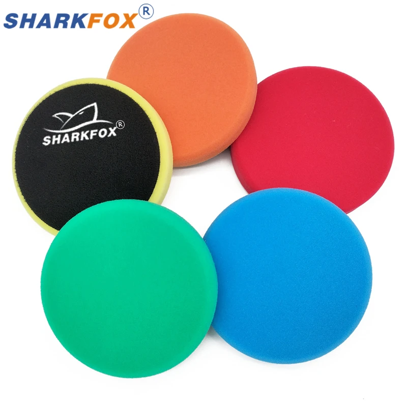 Car polishing pad car polish pad car polishing sponge polishing sponge set Sharkfox 5"(125mm)/6"(150mm) Car Spong ing Polishing Pad Flat Polisher Pad Removes Scratche For Polishing/Waxing er