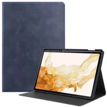 

Tablet Case for Samsung Tab S8 Plus PU Leather Cover Sleep Wake Smart Cases Foldable Stand Holder Flip Sleeve Protection Shell