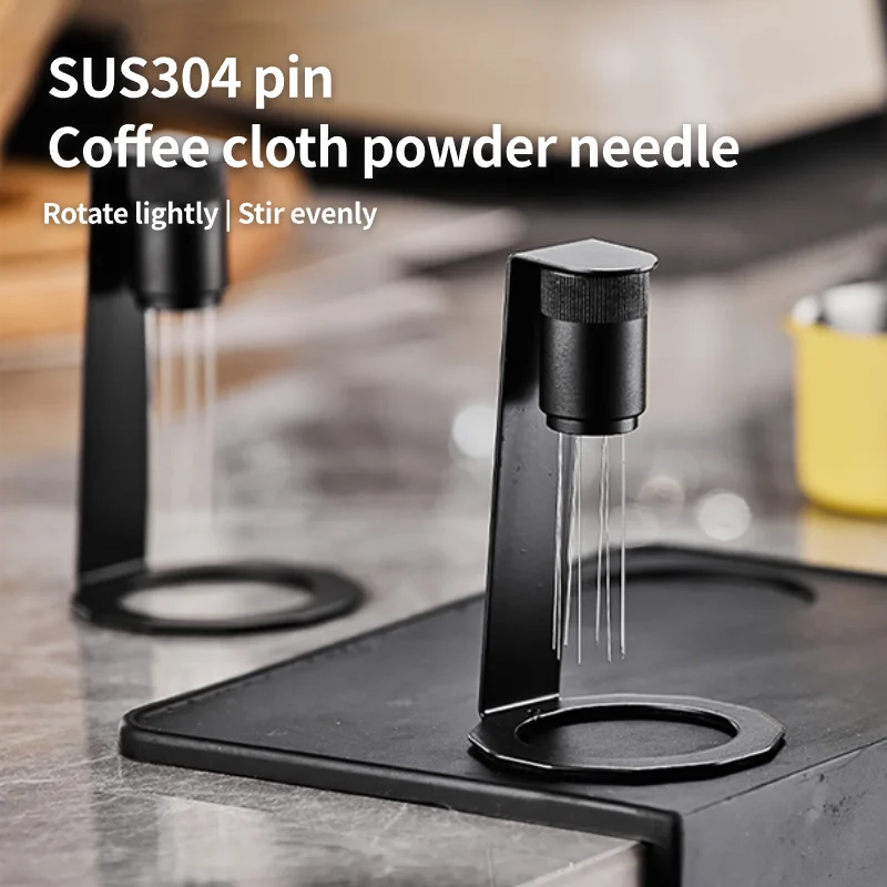 WDT Tool Espresso Coffee Stirrer Needle 8 Needles Magnetic Absorption Stand Barista Coffee Stirring Distribution Tool