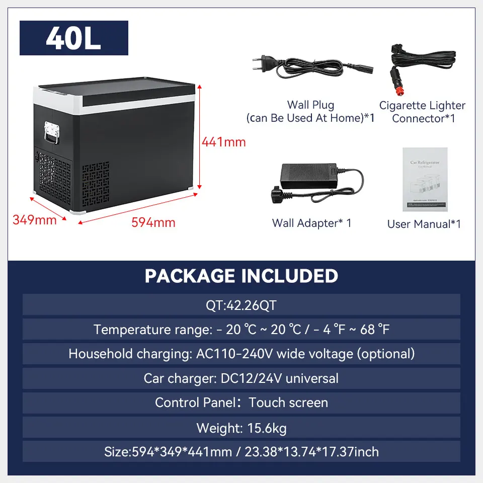 best camping fridge 15L- 50L Car Truck Refrigerator Freezer DC12-24V/AC220V/110V Compressor 45W Mini Fridge for Car Truck Home Picnic Refrigeration small car fridge Car Fridges & Heaters