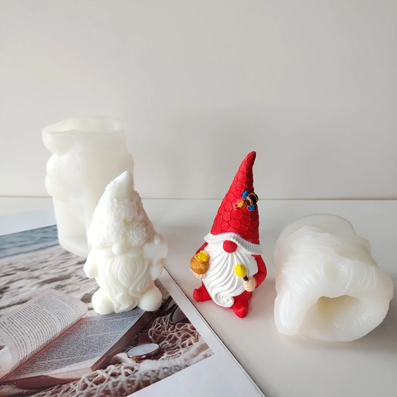 Gnome stampo in Silicone epossidico san valentino vecchio stampo in resina carino gnomo uniforme candela stampo in resina per la decorazione domestica aromaterapia  36
