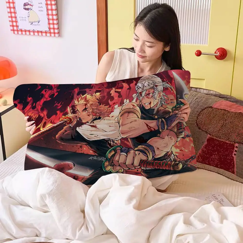 Anime Demon Slayer Kochou Shinobu Schnell trocknender Kissenbezug, rutschfest, mit sicherem Design, neuer Stil, Anti-Scalp-Öl-Befestigung. – Detail 9