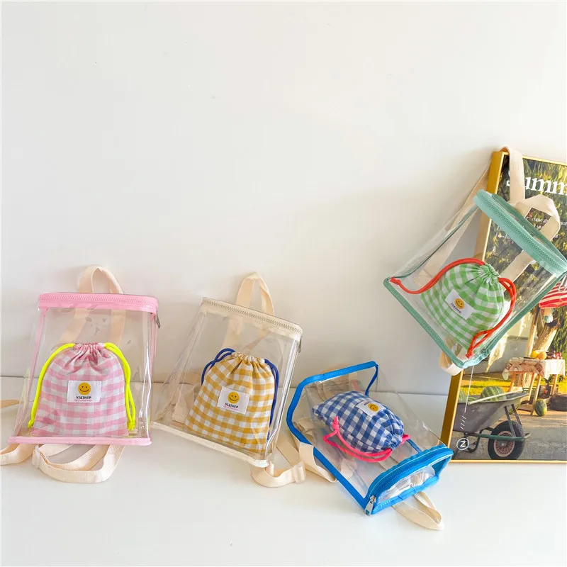 2024 Cute Kids Backpack Girl Transparent Backpack Korean Boys Girls' Travel Backpack Kid Bag Kids Accessories 2