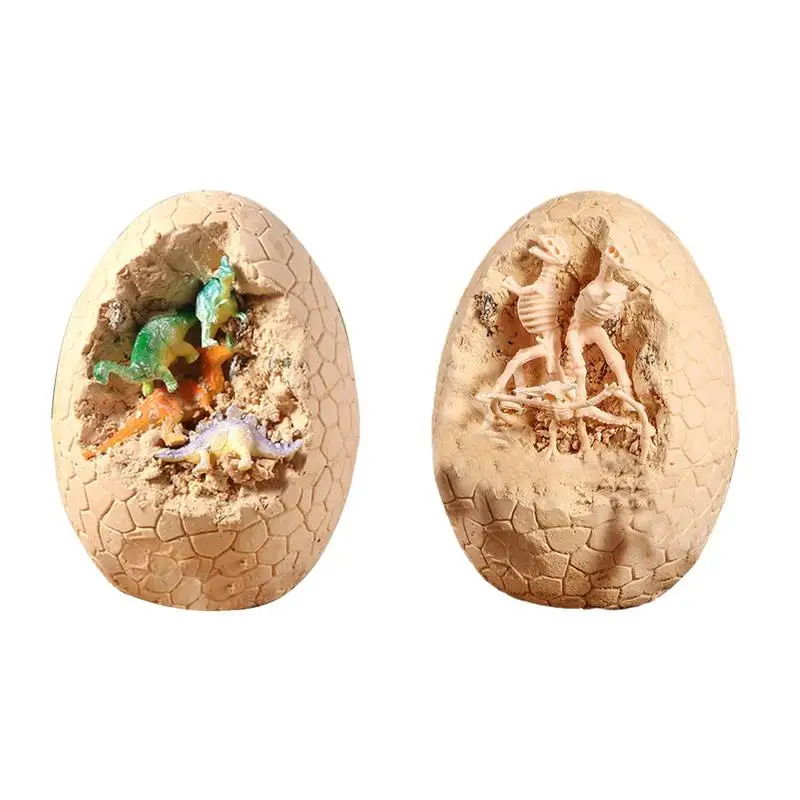Dinosaur Eggs Dig Kit Excavation Toy With Learning Cards & Tools Brush Hammer Chisel For Childrens Christmas Party Gifts 6