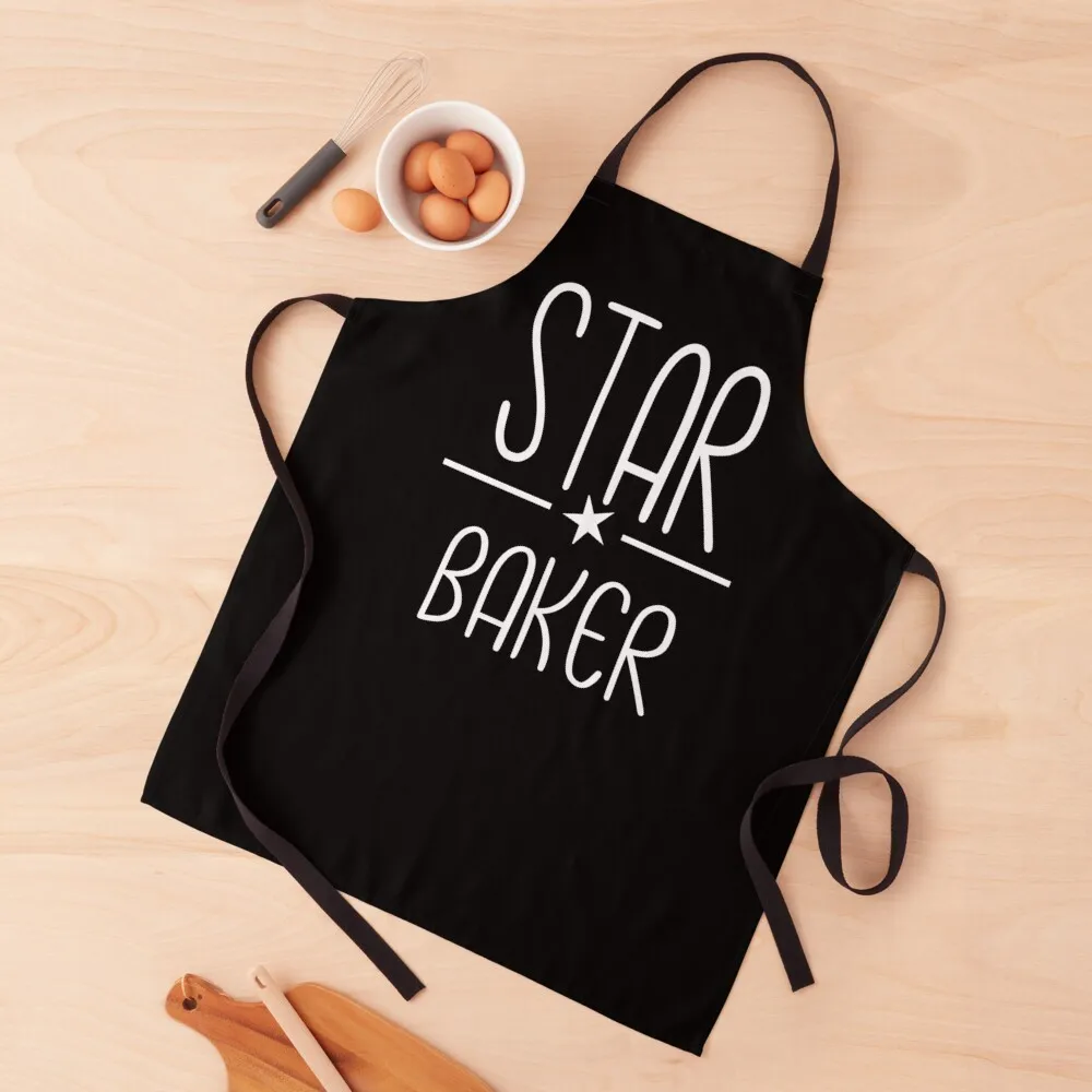 

great british baking show star baker chic Apron chef for man Chef Uniform Woman Kitchen Apron