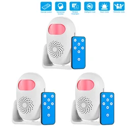 PIR Motion Detector Security Alarm - Anti - theft Sensor & Smart Welcome Doorbell (3Alarm  3Remote)
