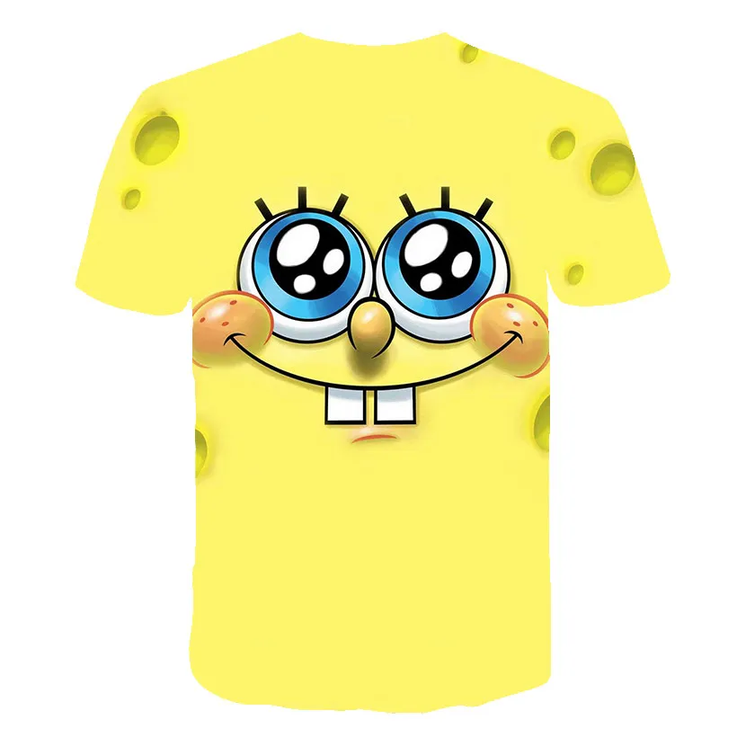 baby pink cotton t shirt Children's T-shirts baby clothes Kid boys girls SpongeBobs casual tops, Japanese anime cartoon games casual hip-hop style t shirt toddler girl	