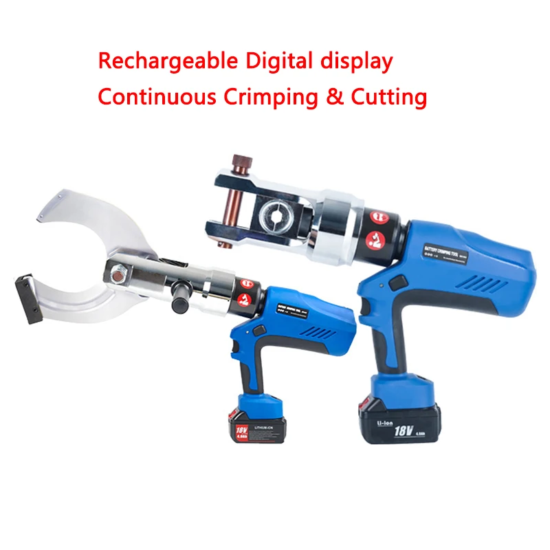 Electric Hydraulic Cable scissors Rechargeable Digital display Continuous Crimping & Cutting tool Shear iron pipe Cable Cutter 21v 30mm cordless brushless motor 88vf electric pruning shear 4inch brush motor cahinsaw set woodworking tool for garden orchard