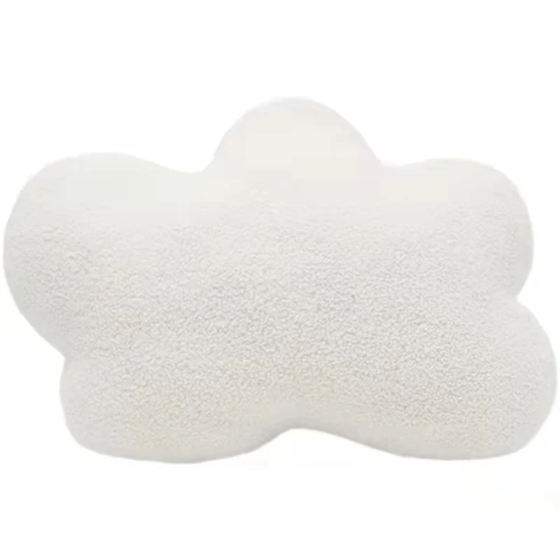 Plush Toys Decoration Soft Cute PP Cotton Nordic Style White Cloud Shaped Cushion Bedding Sofa Cute Home Throw Pillow Stuffed