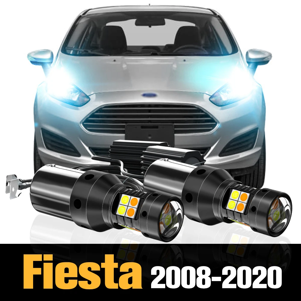 

2x Canbus LED Dual Mode Turn Signal+Daytime Running Light DRL Accessories For Ford Fiesta 6 7 2008-2020 2014 2015 2016 2017 2018