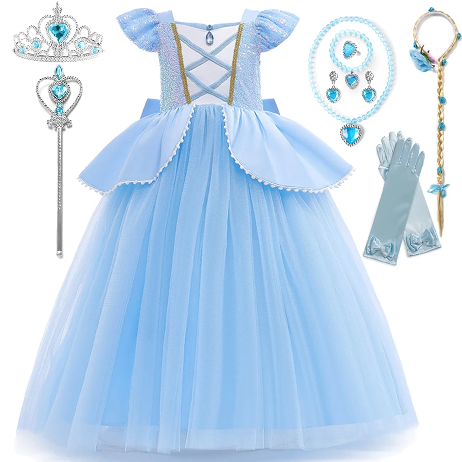 Girl Dresses Princess Cosplay Dress Up Costumes Carnival Party Princess Costumes Kids Birthday Dresses Party For Girls princess dress