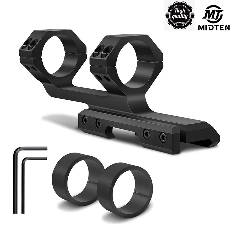 

MidTen Cantilever Offset Dual Ring Scope Mount Dual Ring For Picatinny Weaver Rail 1 inch or 30 mm Diameter Tactical Hunting