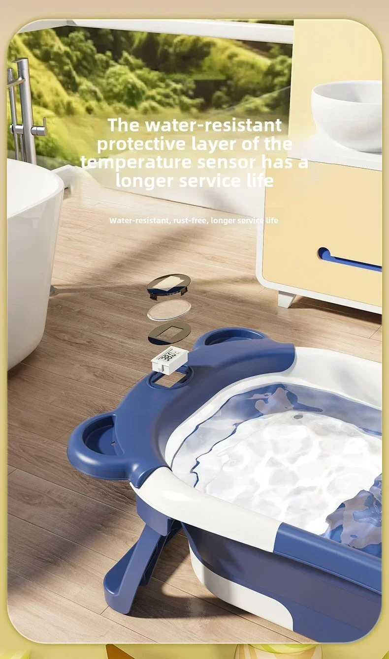 Foldable Baby Bath Tub Intelligent Temperature Display undefined