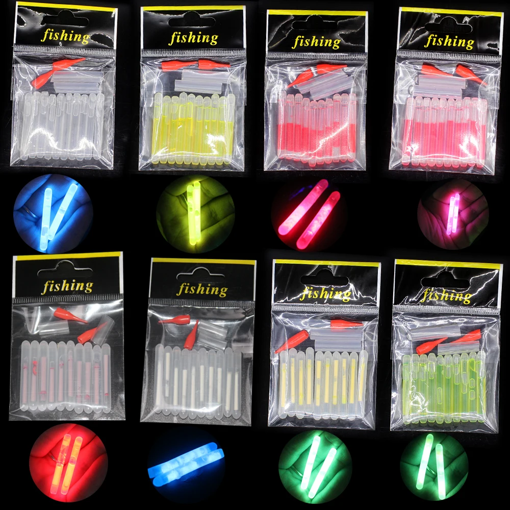 Fireflies For Fishing Float Rod Lights Dark Glow Stick Fluorescent Lightstick Light Night Float 10pcs/bag 4.5*40mm