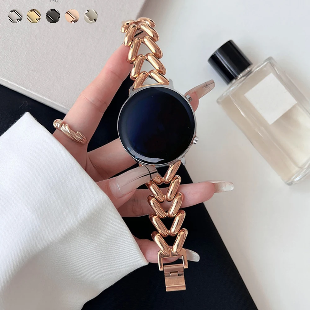 

Stainless Steel Band For for Samsung Galaxy Watch 6 5 4 44 40 Classic 46mm 43 47mm Strap For Huawei Watch GT 3 Pro for GTR 47MM