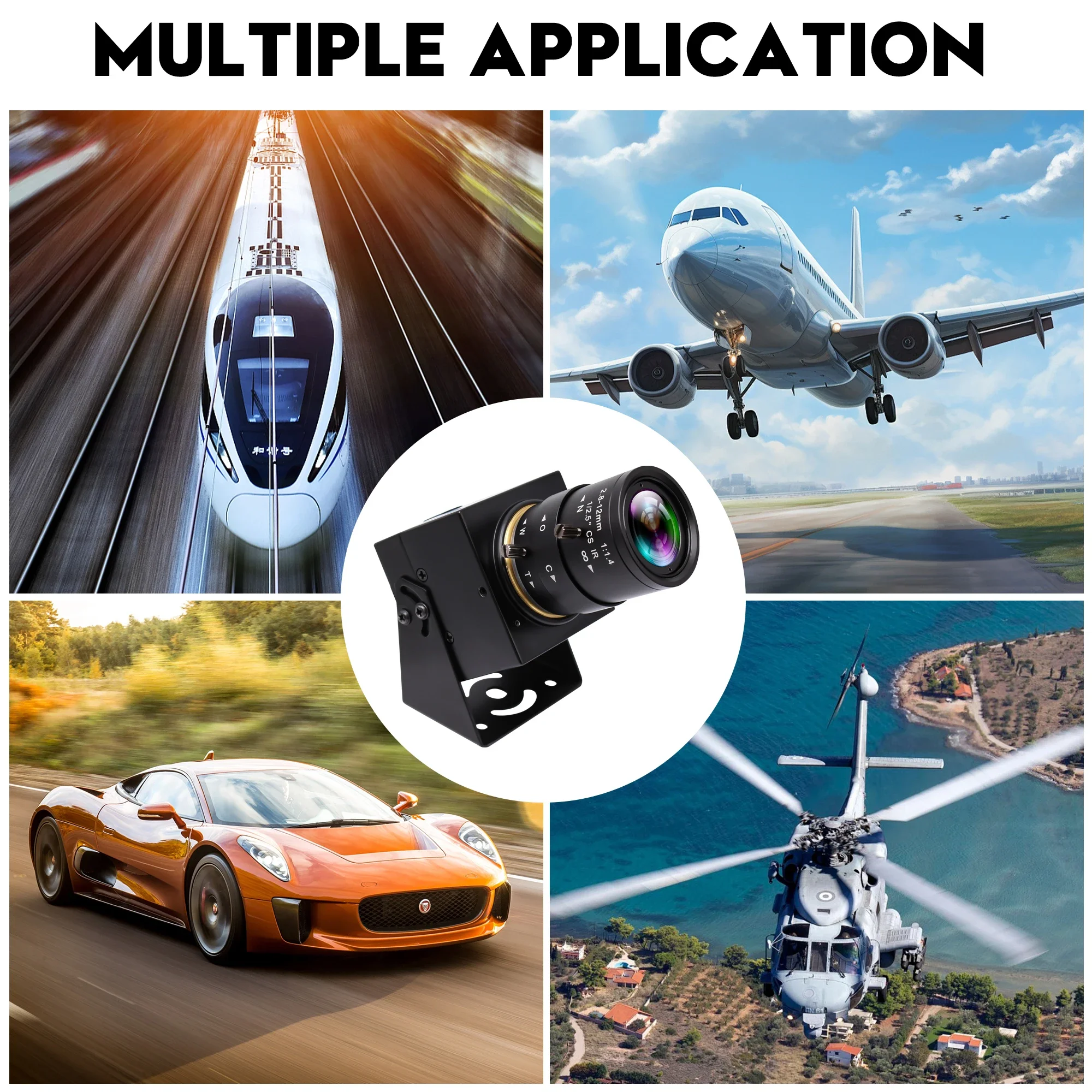 ELP 2MP FHD USB Webcam 90fps Global Shutter Camera 2.8-12mm Lens 4X Zoom Camera PC Webcam for Fast Capture Reduce Motion Blur 6