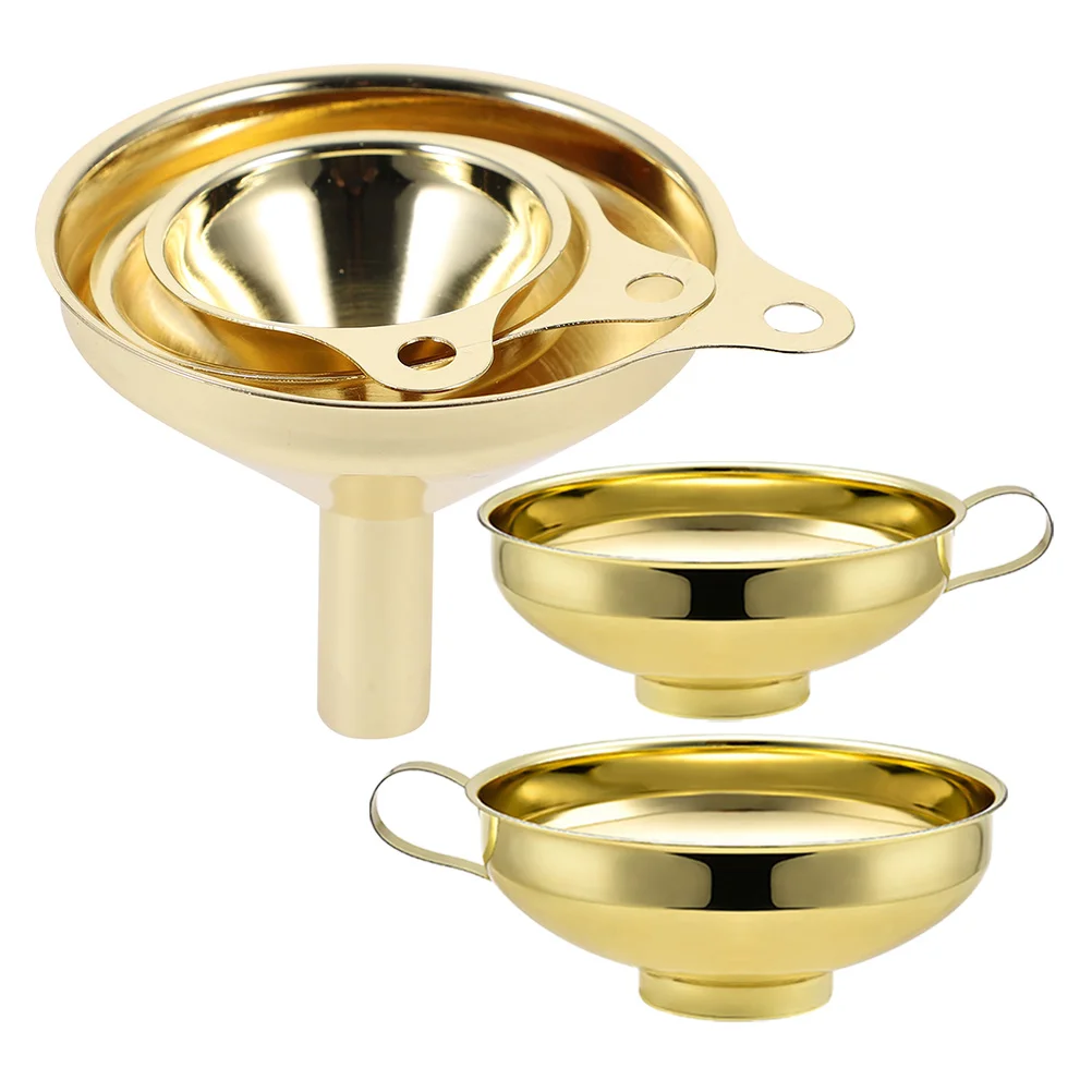 

1 Set of Kitchen Funnel Set Stainless Steel Funnel Canning Funnel Kitchen Funnel for Oil Canning