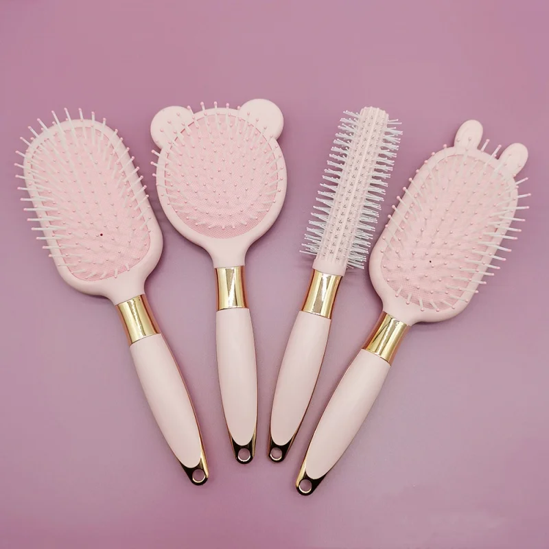 Beauty Brush, Straight & Smooth Soft Touch Paddle Brush Round Brush and