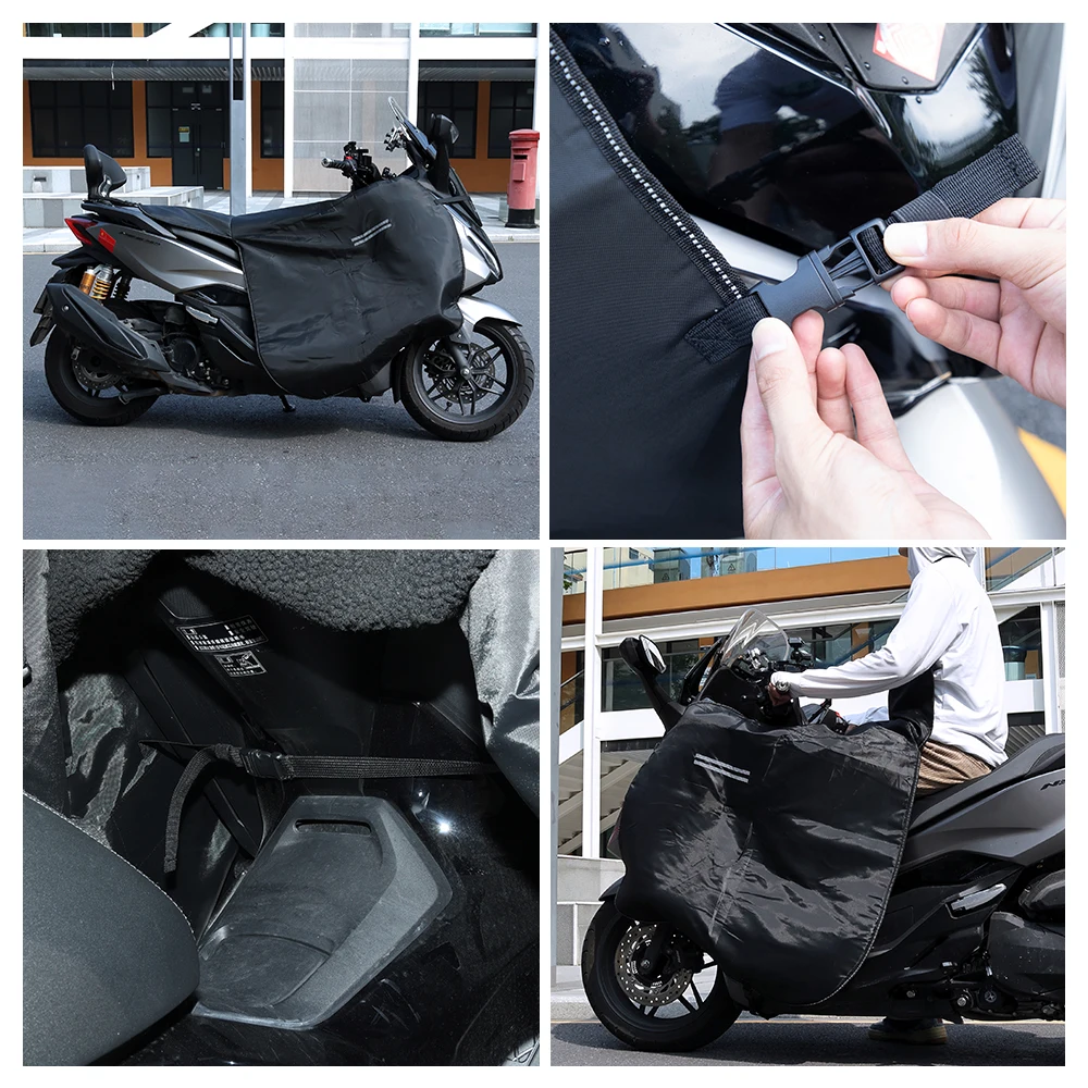 KEMiMOTO Beinabdeckung für Motorrad, Decke, Kniewärmer, Regenschutz, winddicht, wasserabweisend, Winterdecke für BMW, für Yamaha – Detail 6