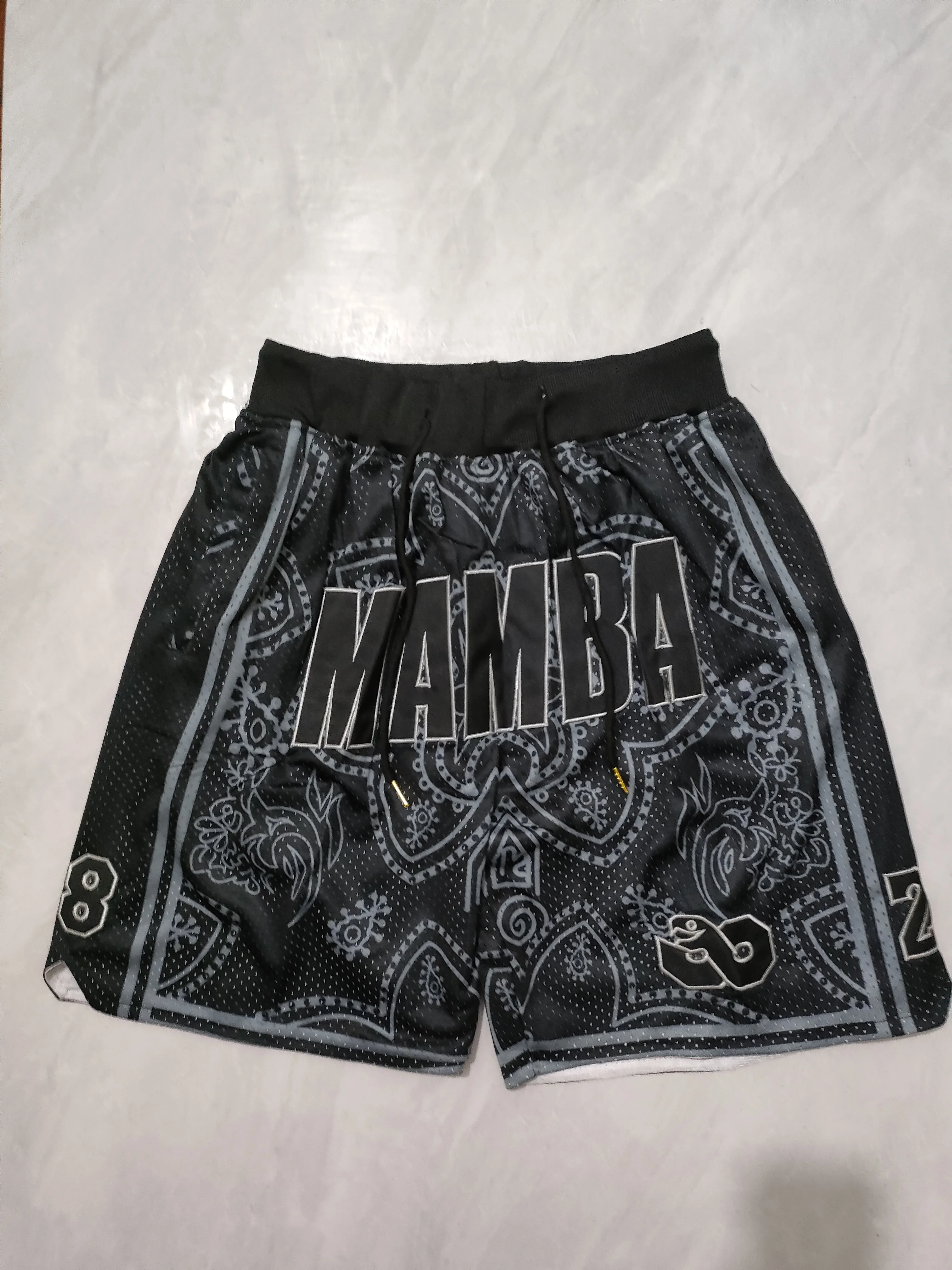 Basketball Shorts Men 8 24 Legend Retro Embroidered Pockets Suitable Outdoor Sports