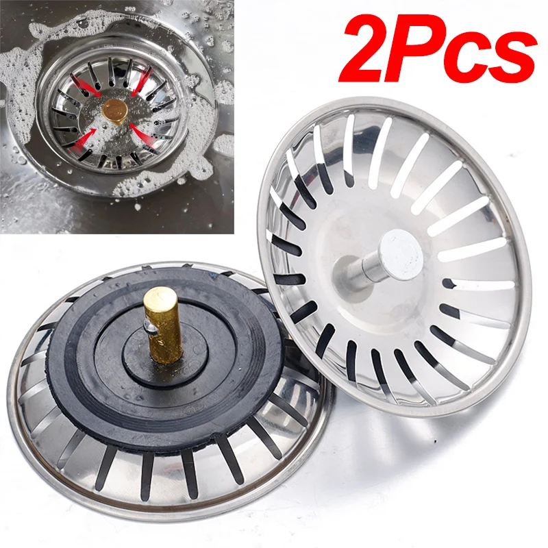 

Kitchen Sink Filter Stainless Steel Pool Bathtub Drain Strainer Hair Catcher Stopper Waste Sink Filter Kitchen Tools Accessories