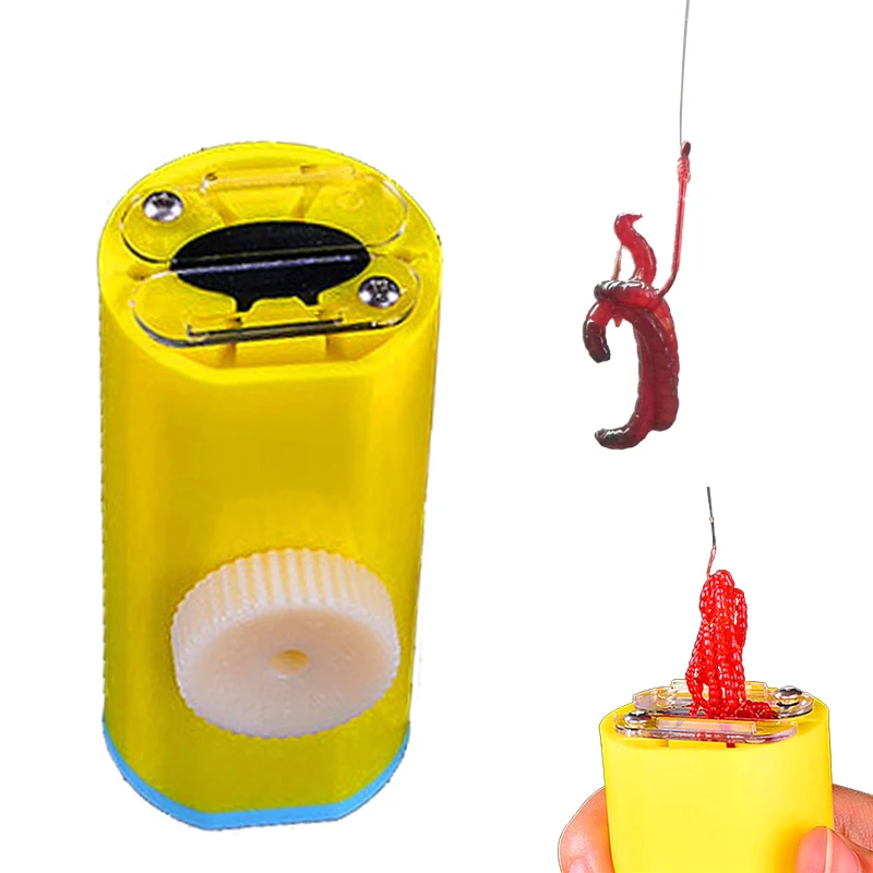 

Smart Kingfisher Fishing Tackle Live Bait Maggot Red Earth Worm Hanger Hang Redworm on Hook Safe Clear