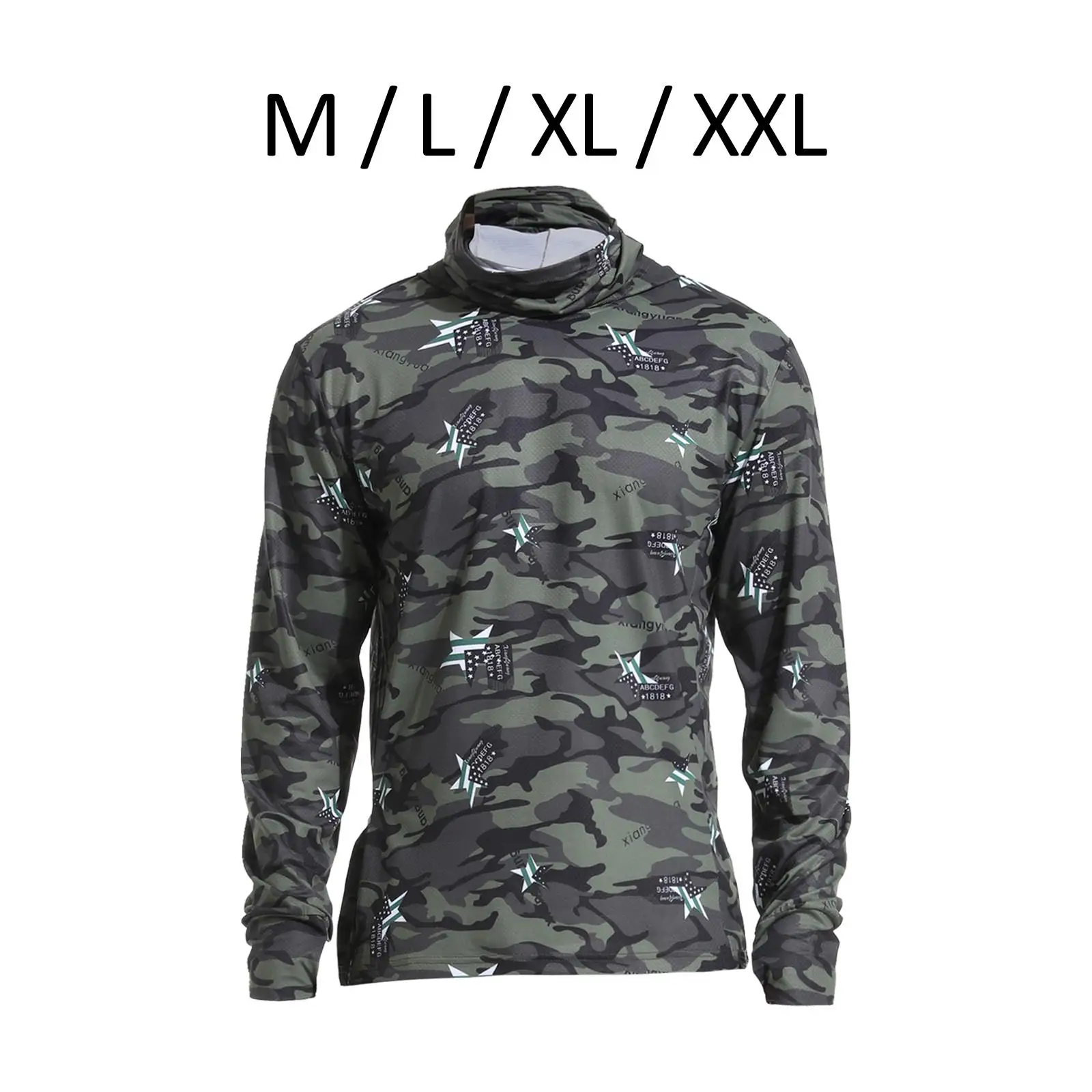 Men`s Sun Protection Hoodie Shirt Cooling Shirt Jacket for Fishing Hiking