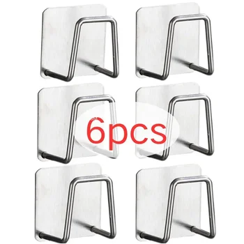 Kitchen Sponges Holder Stainless Steel Sink Sponges Drain Drying Rack Self Adhesive Storage Holder Wall Hooks Kitchen Organizers