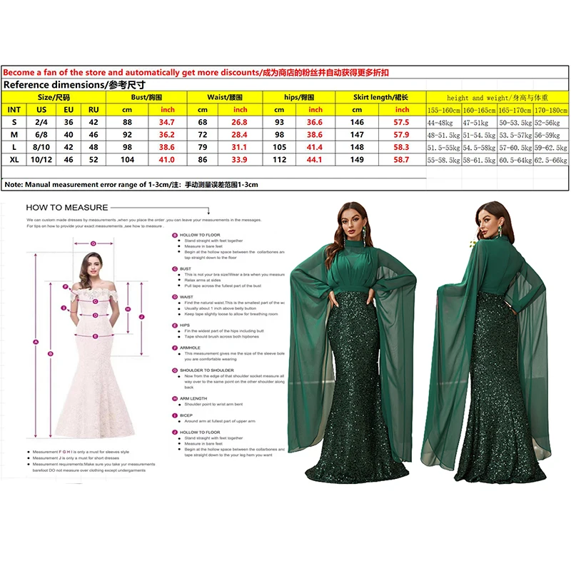 Mermaid Elegant Cape Sleeves Beaded Luxury Evening Dresses Gowns For Women Arabic Party Wedding Guest Party Dresses Prom Dress