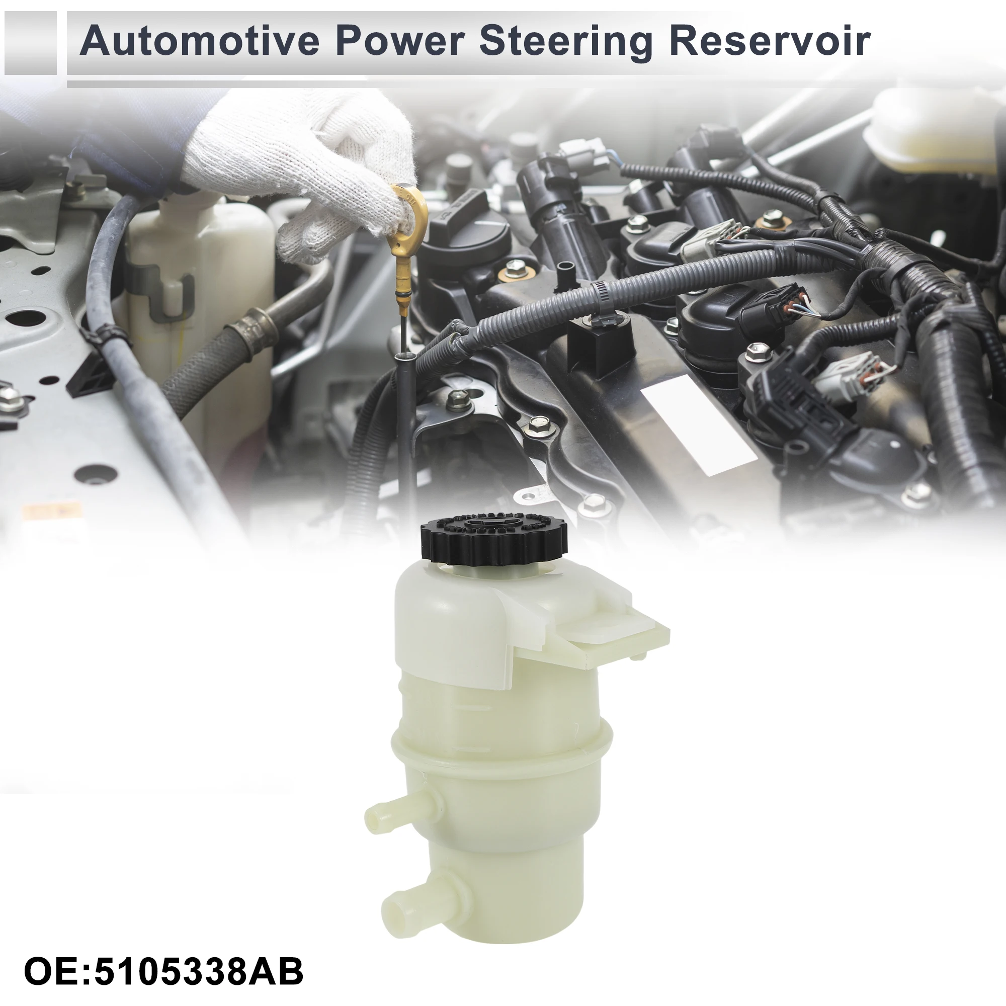 Power Steering Reservoir UXCELL No.5105338AB For Jeep Compass 2007 2008 2009 2010 2011 2012 2013 2014 2015