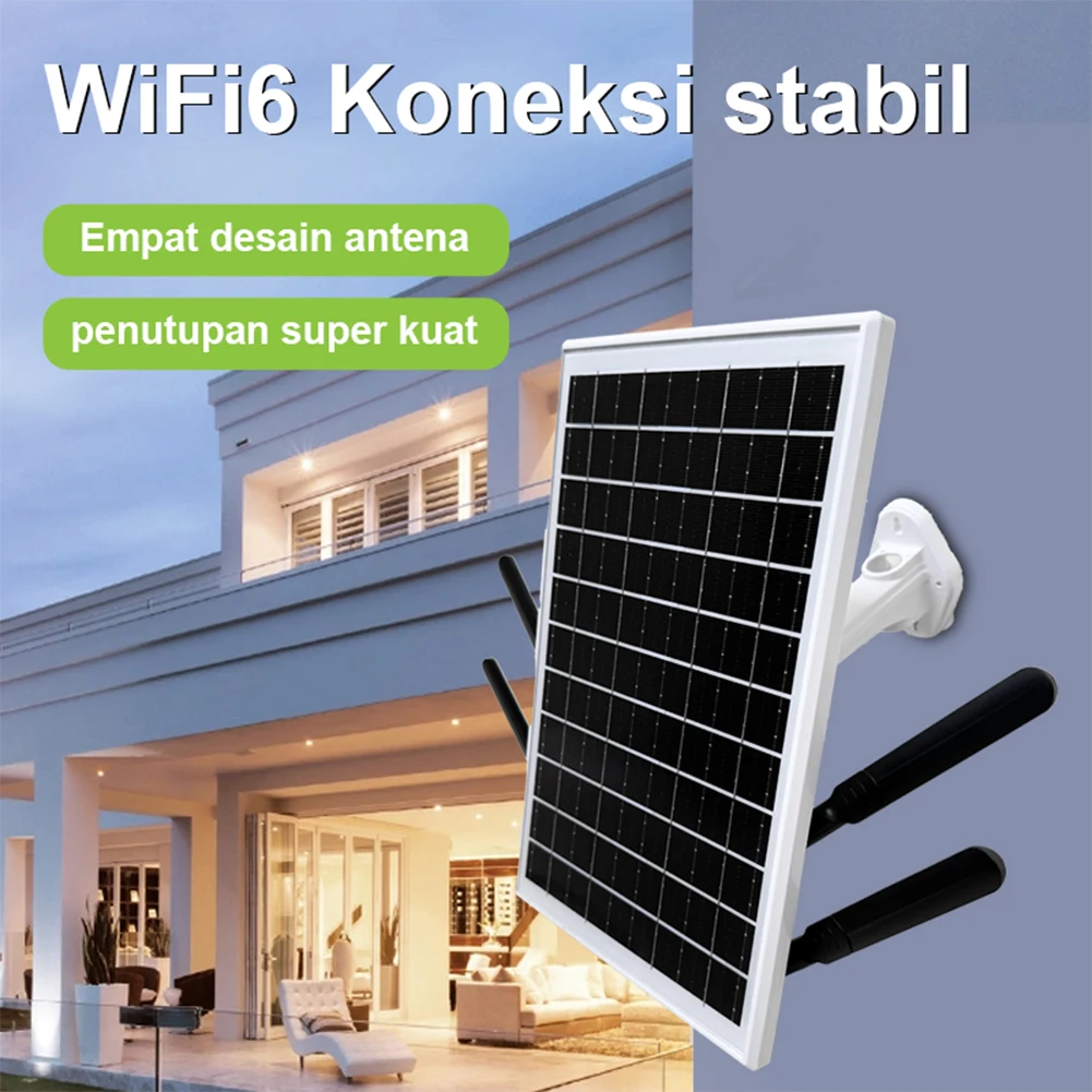 Solar Panel Powered 4G LTE WiFi Router 15W 25600mAh 4G LTE Modem Router with SIM Card Slot for Outdoor Security Camera Phone PC