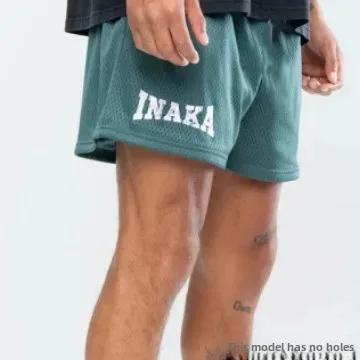 American Style INAKA Sports Shorts Men's Loose below Knee Quick Dry Basketball Running Fourths Summer Pants for Men
