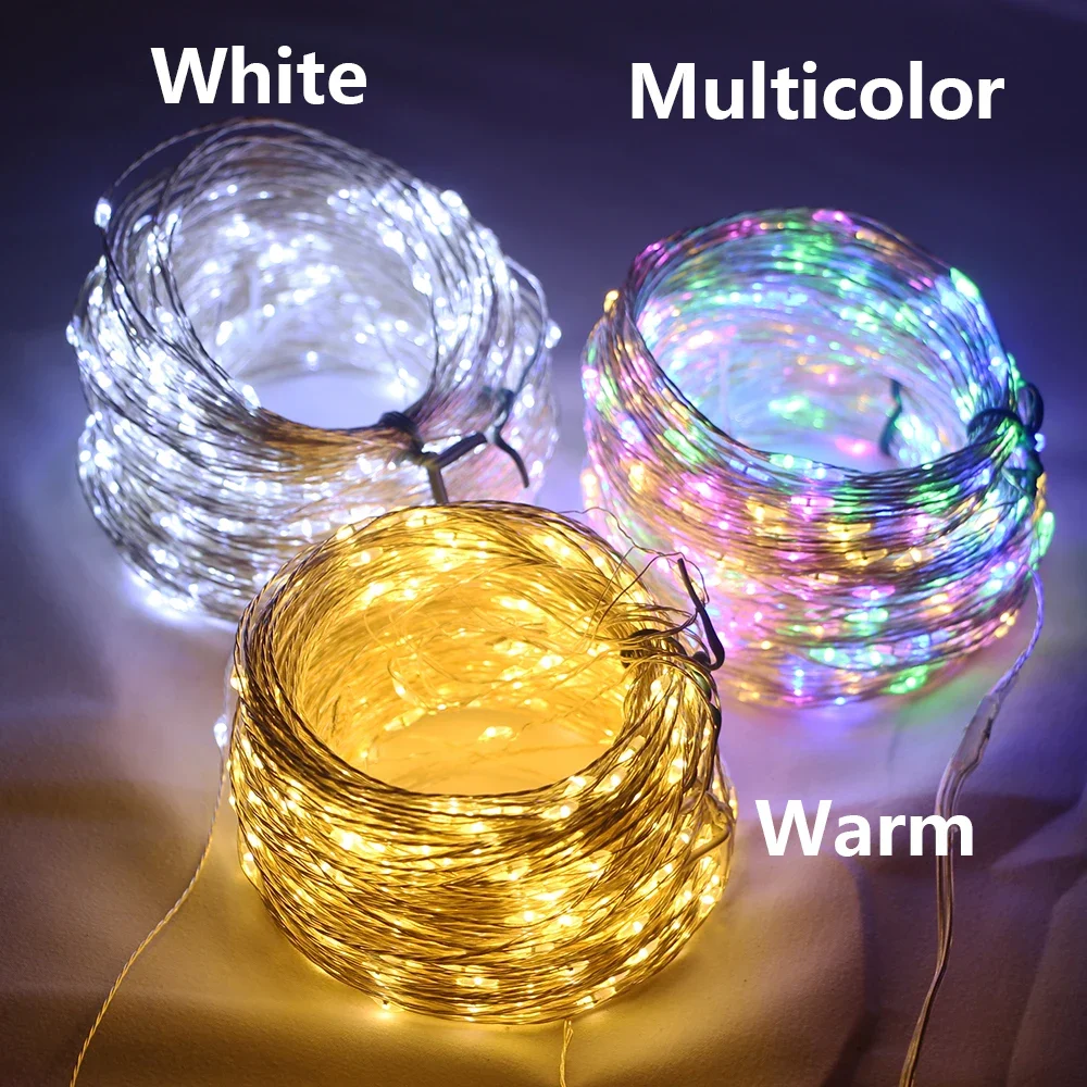 Enchanting Outdoor Solar-Powered Christmas Fairy Lights