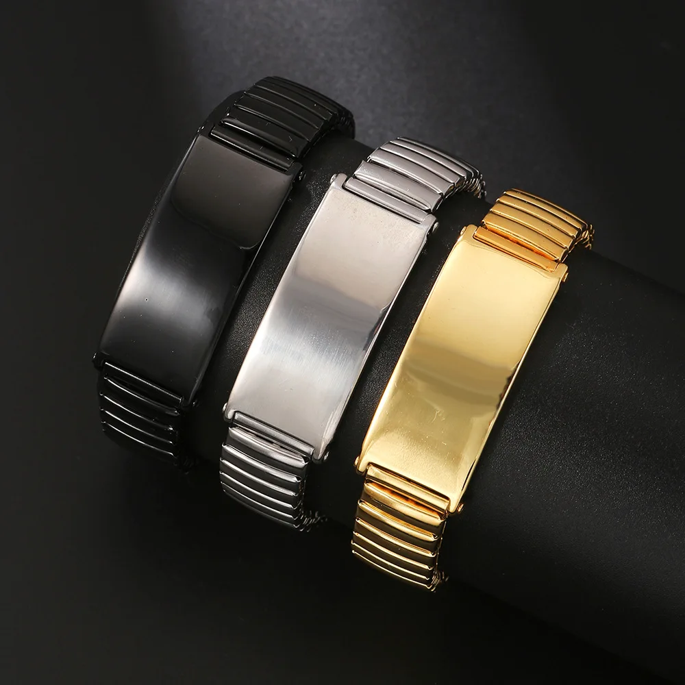 

5Pcs Stainless steel Smooth Surface Setting Bracelets for Man Personality Bangle Simple Bracelet Jewelry Gift Charm Fashion