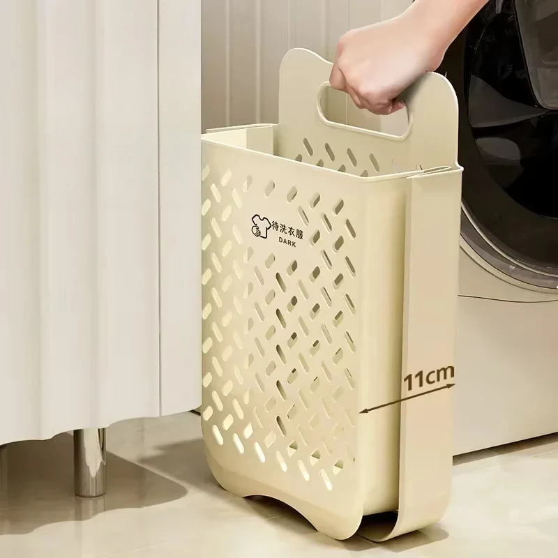 Large Laundry Basket Folding Storage Basket Wall Mounted Hanging Portable Hampers Bathroom Organizer Dirty Clothes Bucket