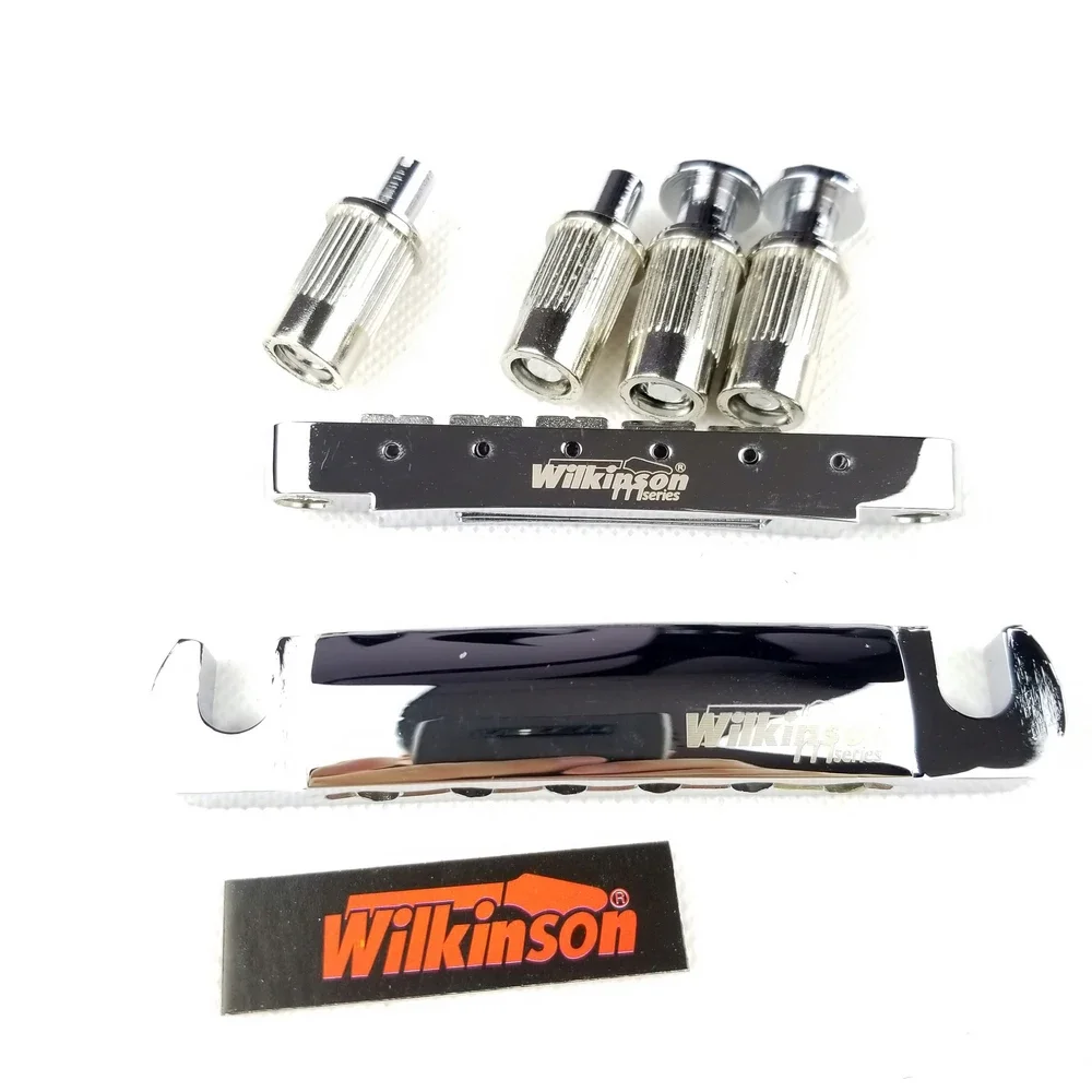 

Оригинальный мост для электрогитары wilkinon Chrome Silver Tune-O-Matic для Lespaul LP SG Guitar WOGT1 + WOGB2