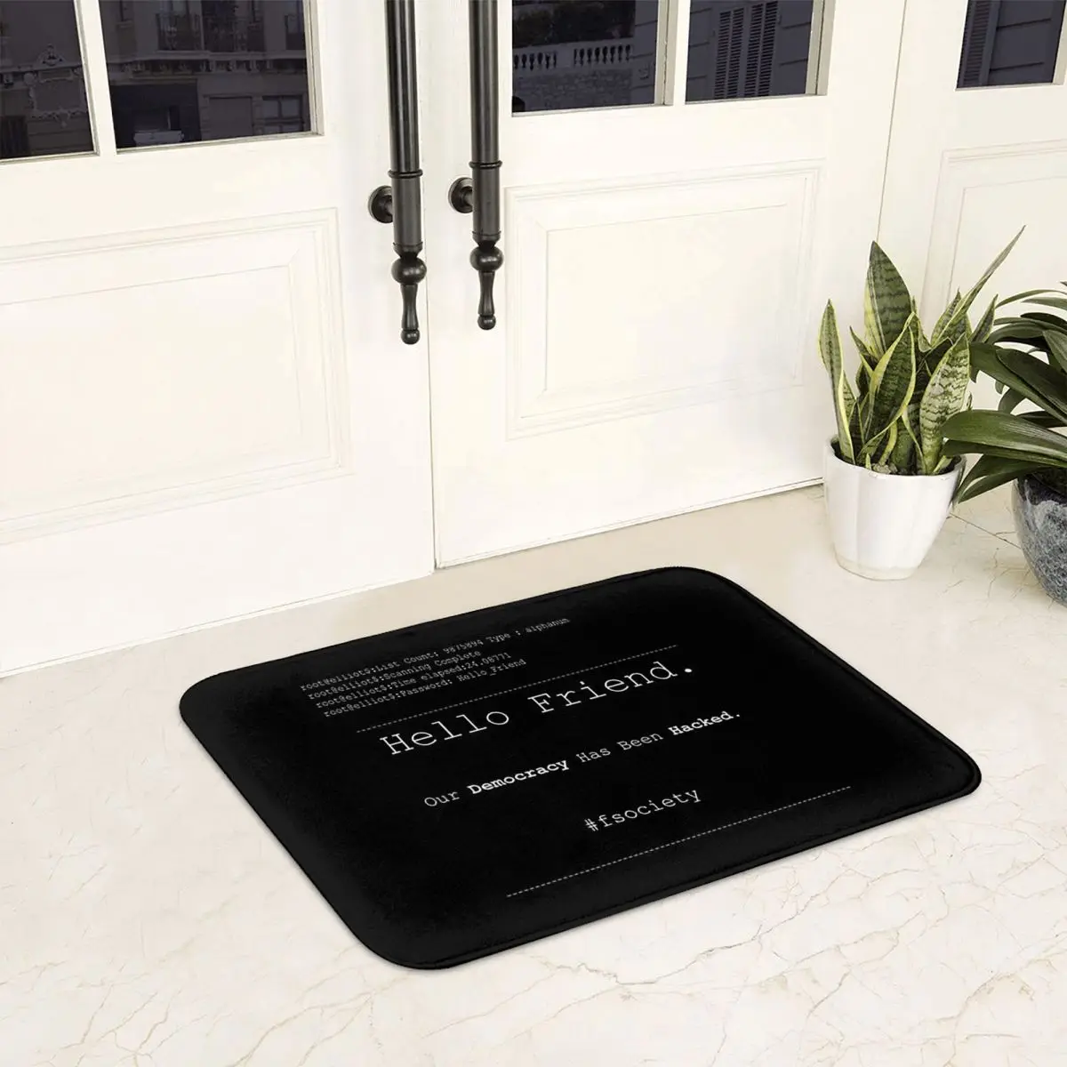 Mr Robot Hello Friend Fsociety Non-slip Doormat Floor Mat Carpet Rug for Kitchen Entrance Home Bathroom Living room Footpad Mats 6