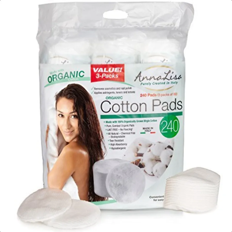 Organic Combed Cotton Pads for Makeup Removal