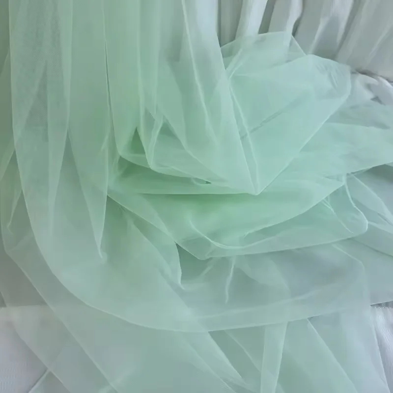 Elegant Sage Green Soft Tulle Fabric for Wedding Decor and DIY Projects