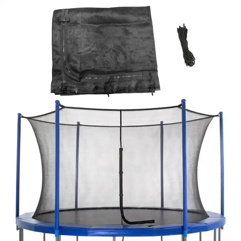 

Trampoline Safety Enclosure Net, Fits 7.5 FT Round Frame, Using 6 Poles (or 3 ) - Adjustable Straps- Net Only Hamick swing chair