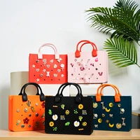 The orange guy Tote Bag Women Fashion Pink Casual Waterproof Travel New EVA Punched Handbag Fit Charms Outdoor Beach Bags 6
