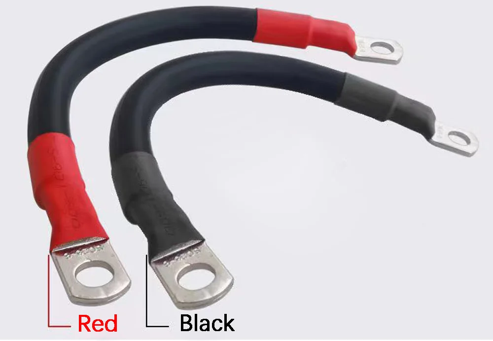 Câble Batterie 25mm² 0,75m - Noir - Cuivre - Pour Auto - Neuf Sous Emballage