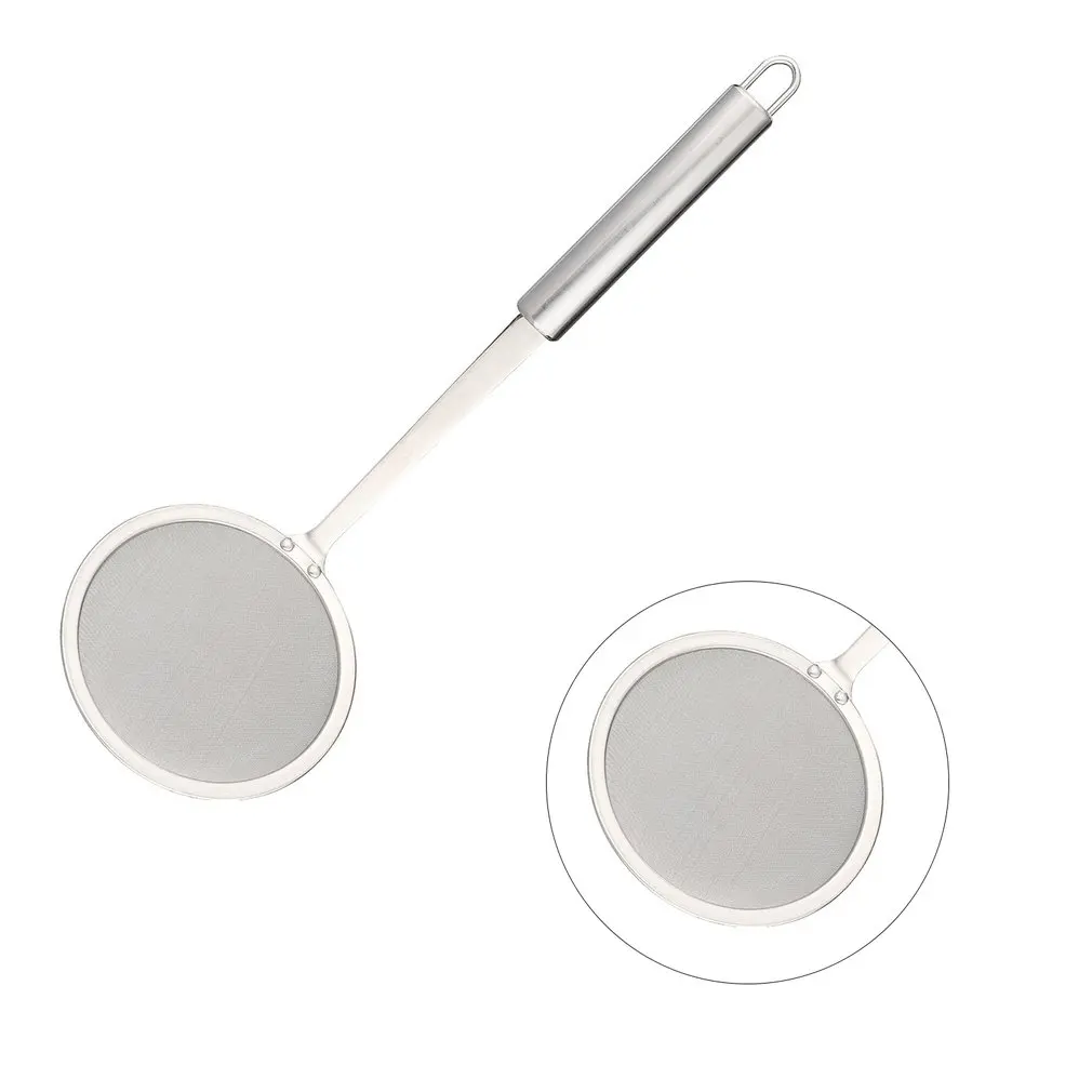 

Oval Skimmer Stainless Steel Filter Oil Pot Food Filter Cookware Colander Fried Filter Kitchen Strainer Baking Cooking Tools