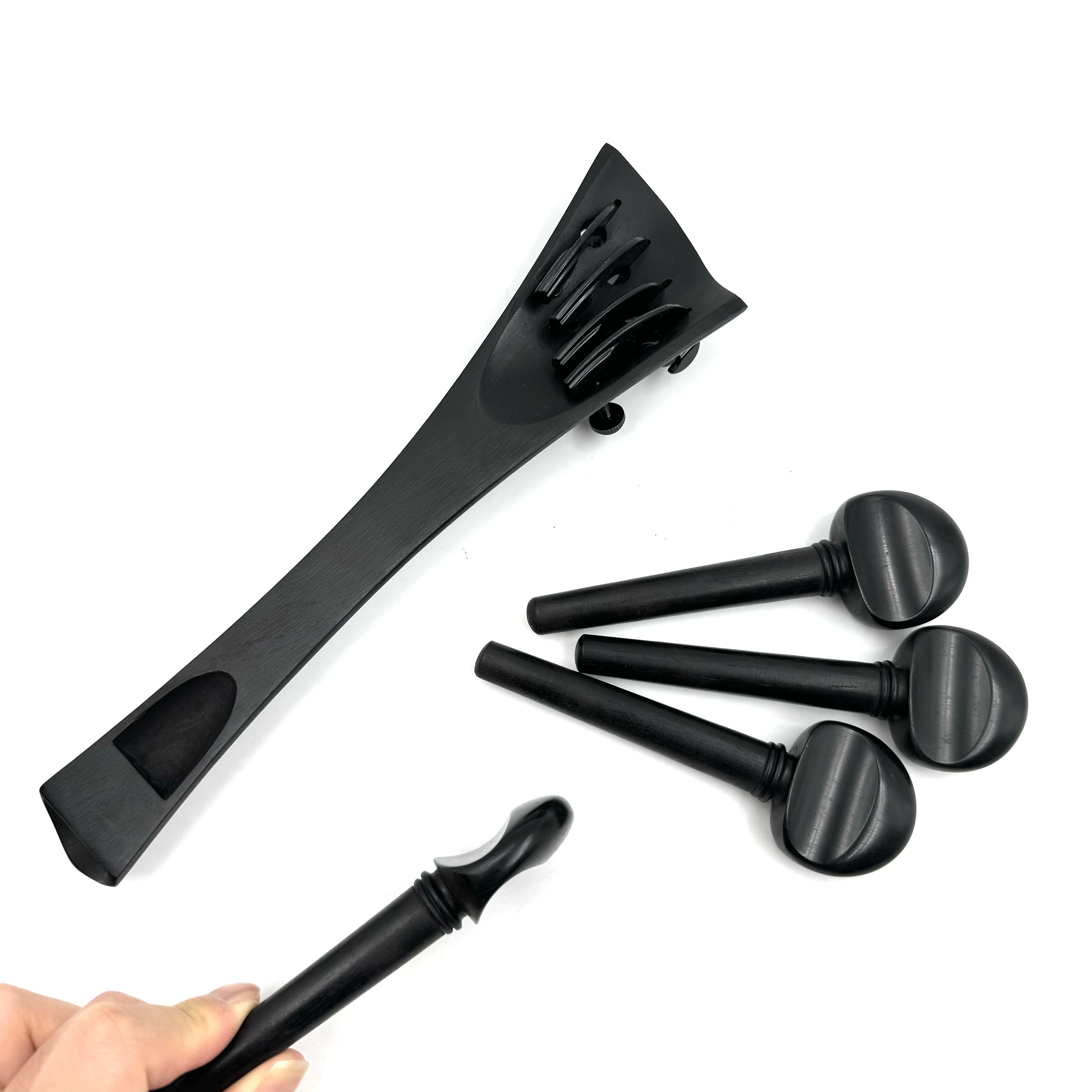 Cello Tailpiece With fine tuners profession cello Tuning Peg Intruments Accessories Ebony pegs 3/4 4/4