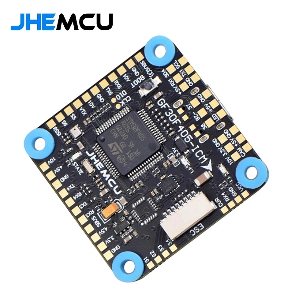 

JHEMCU GF30F405-ICM F405 Контроллер полета Baro OSD BalckBox 5V 10V Dual BEC 3-8S 30x30 мм для FPV Freestyle Drone