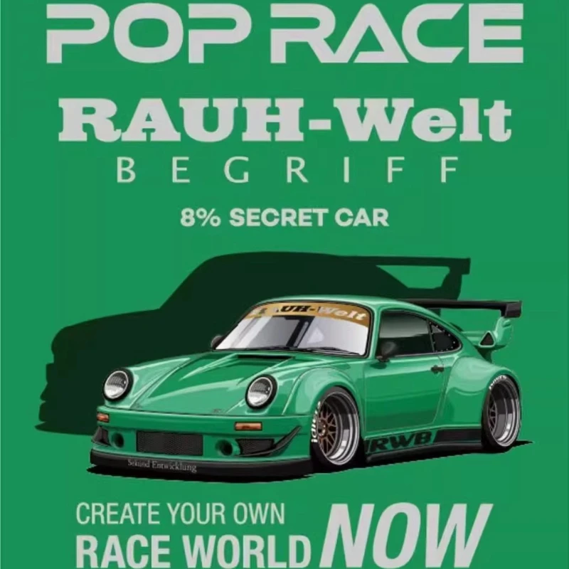 POPRACE 1:64 포르쉐 930 RWB 2026 전시회 한정판 합금 자동차 모델