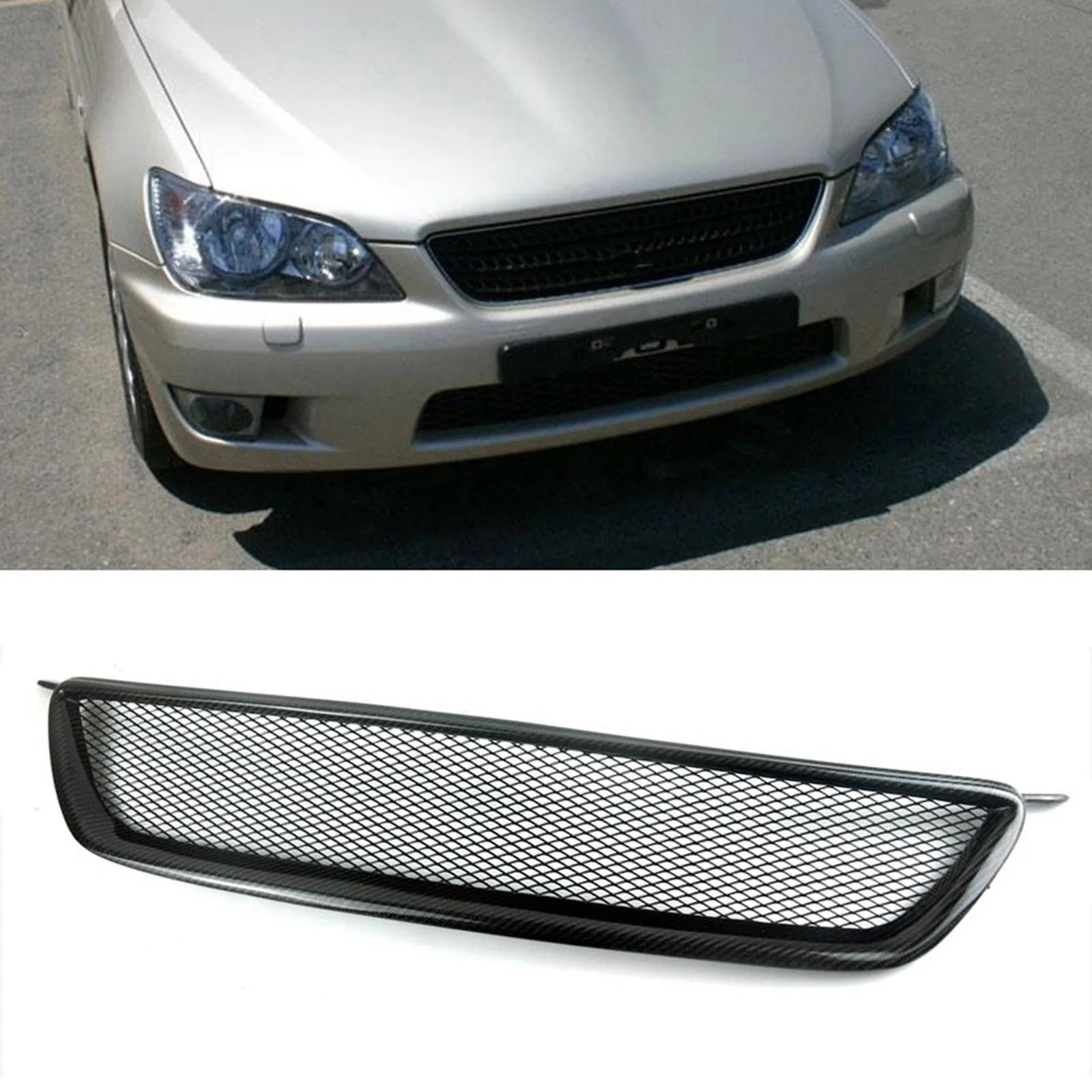 Front Grille Grill For Lexus Is200 Is300 1998 1999 2000 2001 2002 2003 2004 Real Carbon Fiber